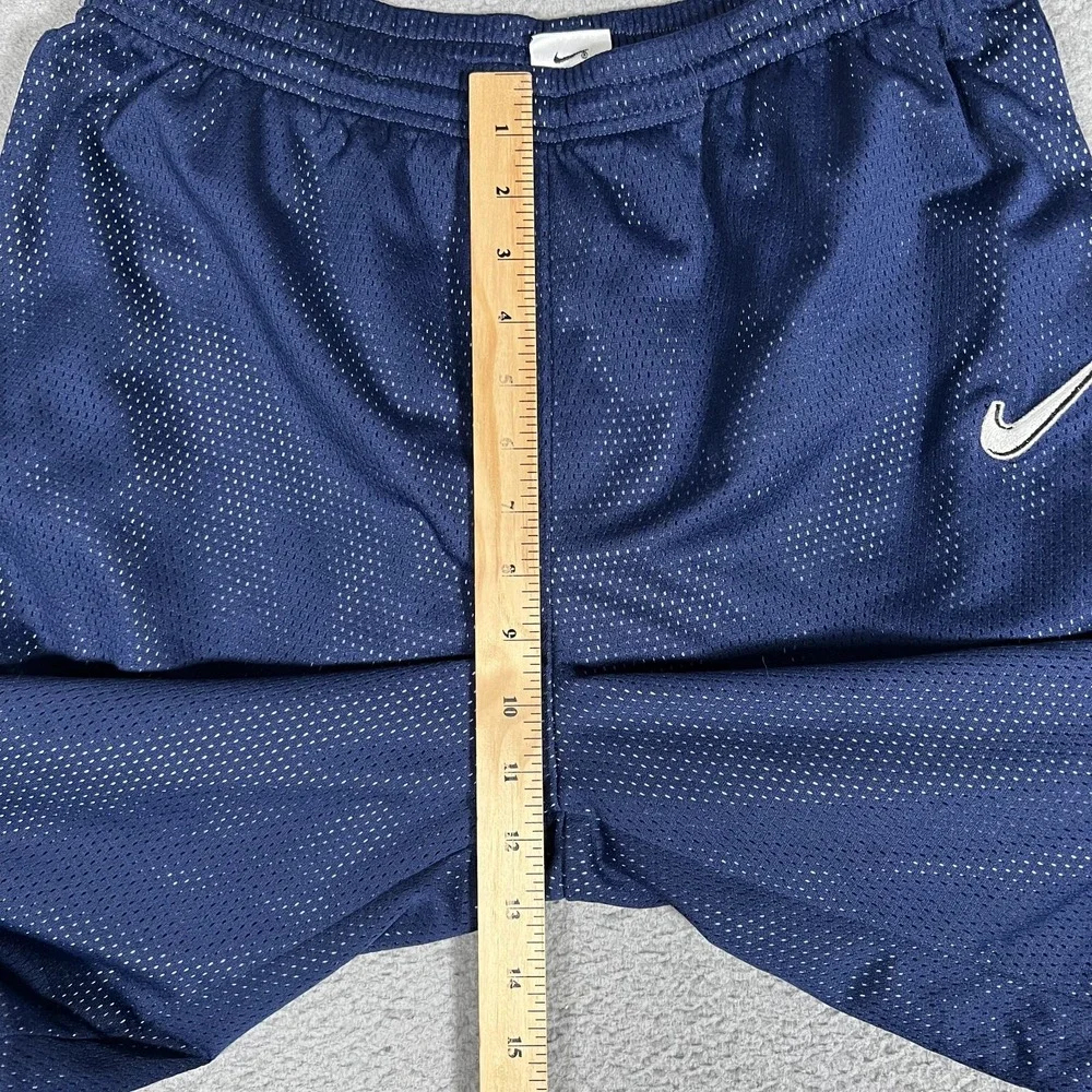 Nike Pants Mens Large Blue Vintage Mesh‎ Basketball Warm Up Ankle Zip Pockets